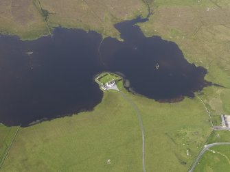 Oblique aerial view of Island House, Tiree, looking to the NNE.