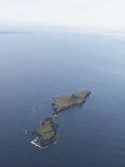 General oblique aerial view of Bac Mor (Dutchman's Cap) and Bac Beag, looking to the NE.