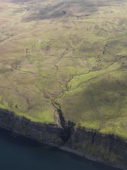 General oblique aerial view of Dun Borrafiach, looking E.