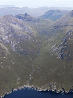 General oblique aerial view of Dibdil, Rum, looking NE.