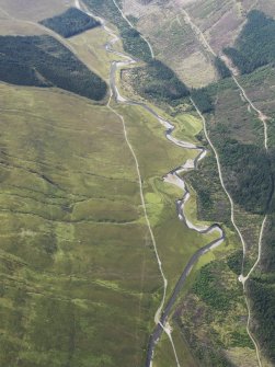 General oblique aerial view of Glen Brittle, Skye, looking SW.