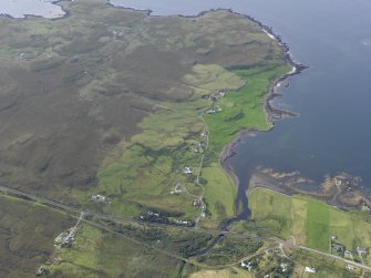 General oblique aerial view of Gearymore, Skye, looking SW.