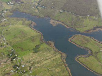 General oblique aerial view of Roag, Vatten and Roskhill, Skye, looking NE.