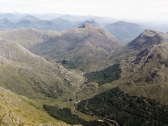 General oblique aerial view of Glen Finnan, looking NE.