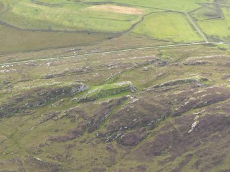 Oblique aerial view of Dun Domhnuill, taken from the N.