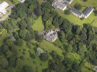 Oblique aerial view of the house taken from the SW.