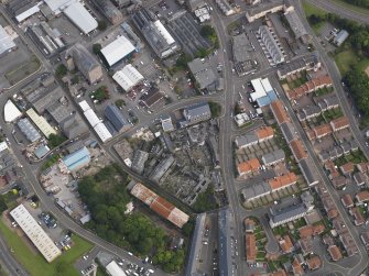Oblique aerial view of the former mill site taken from the WNW.