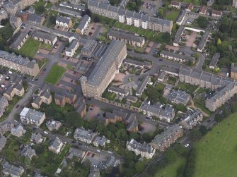 Oblique aerial view of the works taken from the SW.