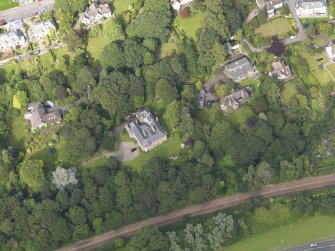 Oblique aerial view of the houses off the Perth Road taken from the SSW.