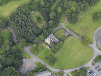 Oblique aerial view of the castle taken from the SW.