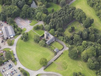 Oblique aerial view of the castle taken from the SE.