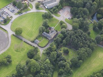 Oblique aerial view of the castle taken from the NE.