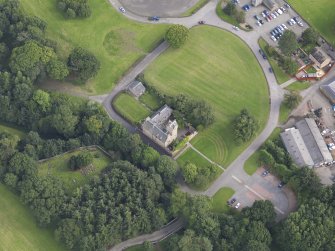 Oblique aerial view of the castle taken from the NW.