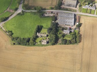 Oblique aerial view of the castle taken from the S.
