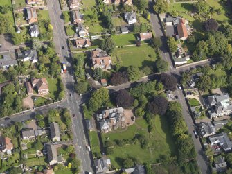 General oblique aerial view of Red Court centred on the house taken from the W.