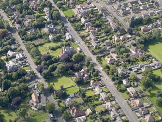 General oblique aerial view of Red Court centred on the house taken from the SE.