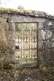 Detail of gate to walled garden