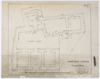 Ground floor plan including courtyard and keep.