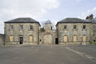 View of the pavilions at Cumbernauld House, taken from the South-West.
