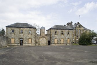 General view of the Pavilions at Cumbernauld House, Cumbernauld, taken from the South-West.