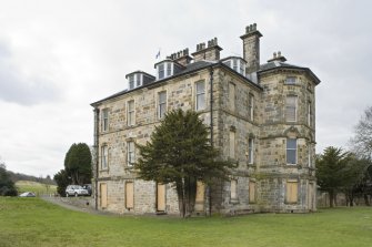 View of Cumbernauld House, Cumbernauld, taken from the East. The image shows the South-East and North-East elevations.