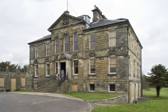 View of the South-West (principle) elevation of Cumbernauld House, Cumbernauld, taken from the South-South-West.