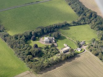 General oblique aerial view of the Usan estate, centred on Usan House, taken from the ESE.