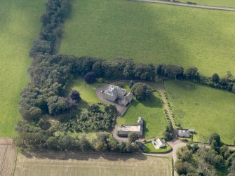 General oblique aerial view of the Usan estate, centred on Usan House, taken from the ENE.