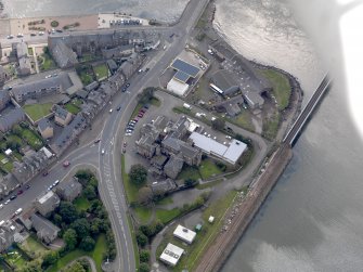 Oblique aerial view of Montrose Royal Infirmary, taken from the ENE.