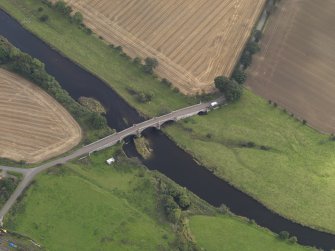 Oblique aerial view of Bridge of Dun, taken from the WNW.