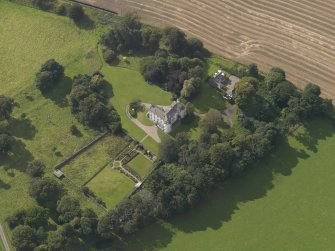 Oblique aerial view of Kinnaber House, taken from the NE.
