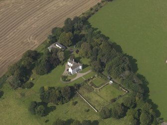 Oblique aerial view of Kinnaber House, taken from the SSE.