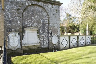 Burial aisle to E of church, view from E