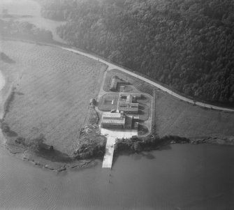 Gibb Hill RAF Air Sea Rescue Base, Kirkcudbright.  Oblique aerial photograph taken facing west.