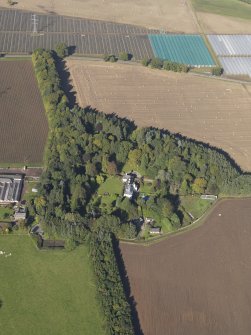 General oblique aerial view of the Drumkilbo estate, centred on Drumkilbo House, taken from the SSE.