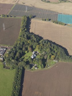 General oblique aerial view of the Drumkilbo estate, centred on Drumkilbo House, taken from the SE.