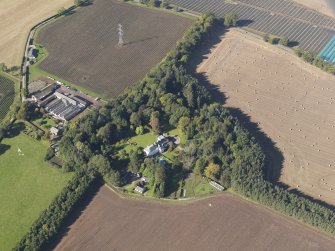 General oblique aerial view of the Drumkilbo estate, centred on Drumkilbo House, taken from the ESE.