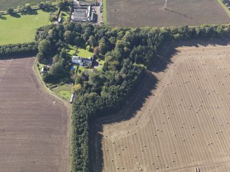 General oblique aerial view of the Drumkilbo estate, centred on Drumkilbo House, taken from the NE.