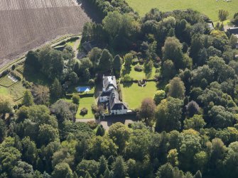 Oblique aerial view of Drumkilbo House, taken from the NNW.