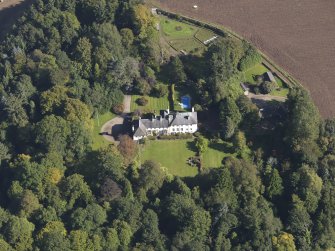 Oblique aerial view of Drumkilbo House, taken from the W.