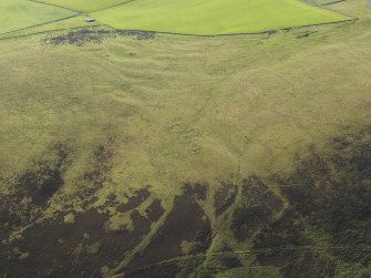 General oblique aerial view  of Strone Hill, centred on the remains of the field system and township, taken from the N.