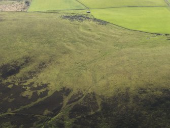 General oblique aerial view  of Strone Hill, centred on the remains of the field system and township, taken from the N.