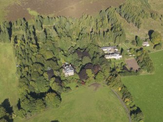 General oblique aerial view  of Ascreavie House estate, centred on Ascreavie House, taken from the S.