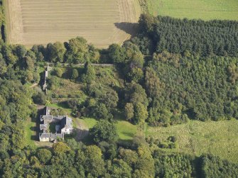 General oblique aerial view of Kintrockat House estate, centred on Kintrockat House, taken from the W.
