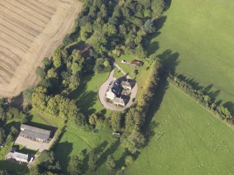 General oblique aerial view of Ardovie House estate, centred on  Ardovie House, taken from the SSE.