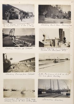 Eight photographs showing Alexandria harbour, Egypt in 1915-1917

