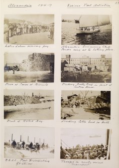 Eight photographs showing views of Alexandria Harbour, Egypt in 1915-1917.