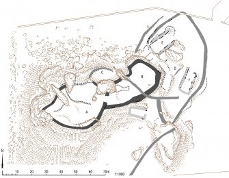 RCAHMS publication drawing; Plan of Little Dunagoil Fort.