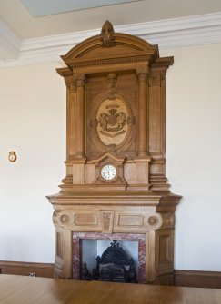 Harbour Chambers. Interior. 1st floor. Boardroom. Fireplace and overmantle. Detail