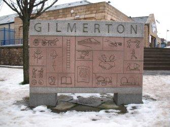 View of Gilmerton Village Marker, Drum Street.